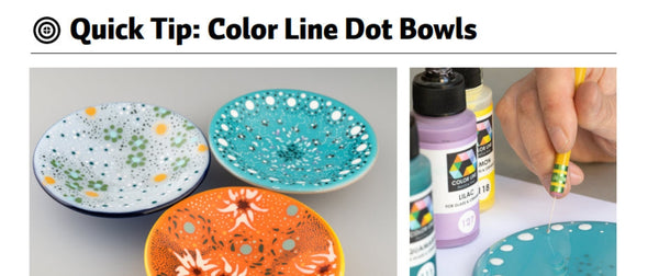 Color Line Dot Bowls - Bullseye Glass