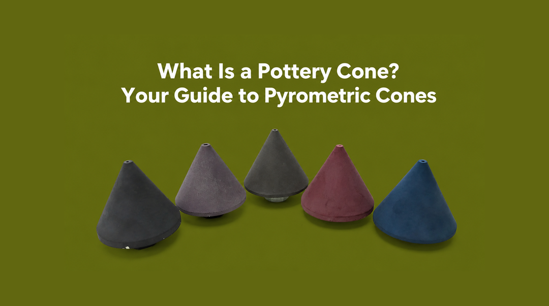Pyrometric cones in a kiln showing different stages of bending during a pottery firing