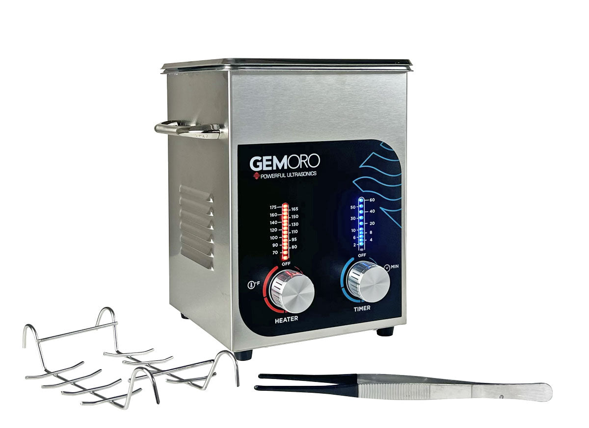 Ultrasonic (2 Quart) With Heater & Accessories - GEMORO - Kiln Frog