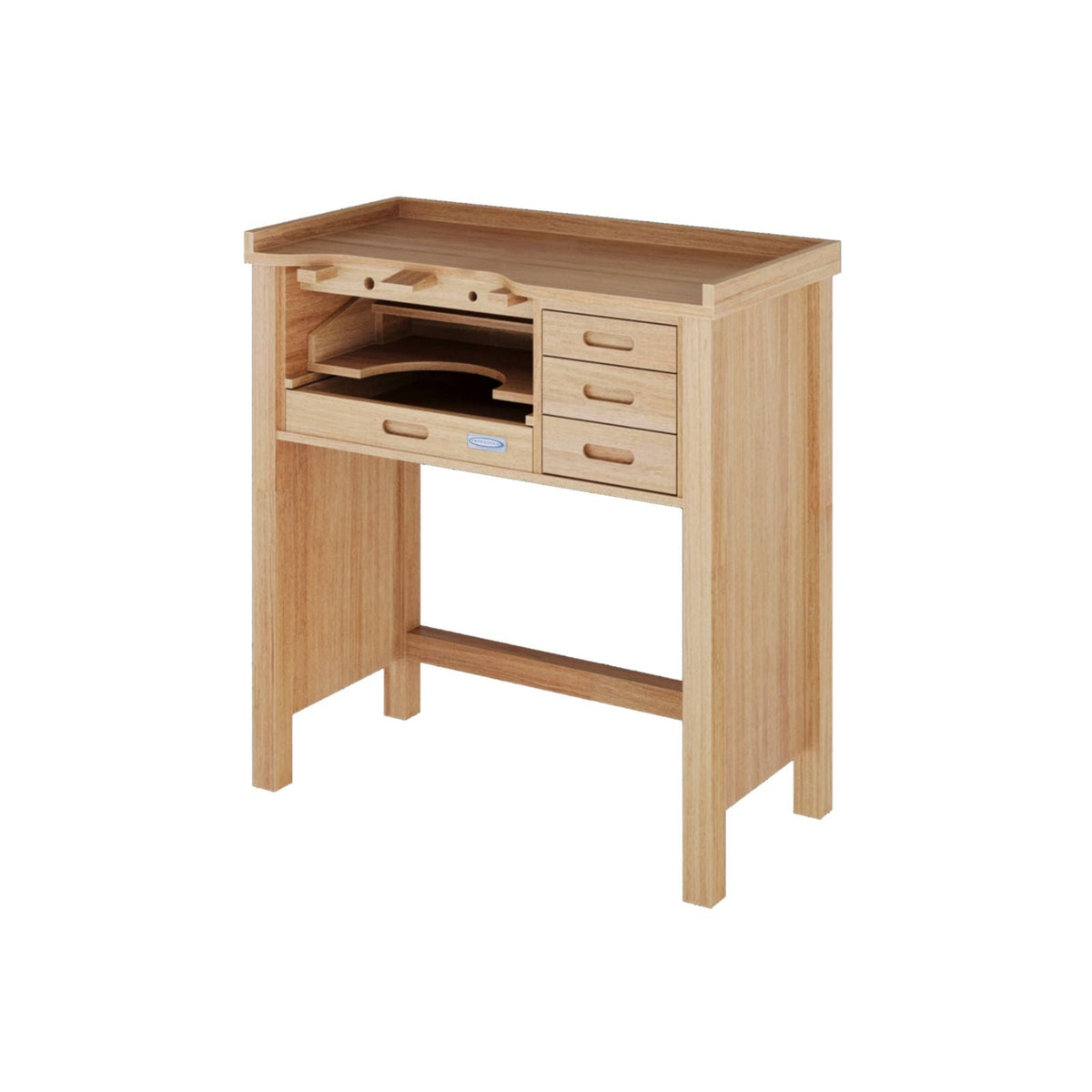 Classic Jewelers Work Bench, Premium Grade, Hardwood - Kiln Frog
