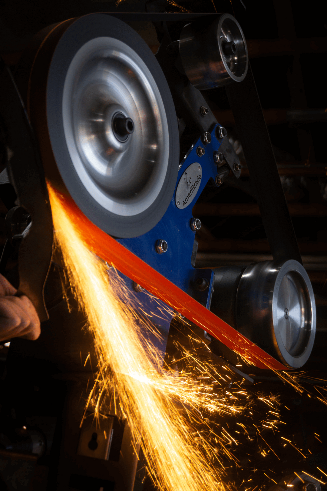 AmeriBrade Belt Grinder for Metal Foundations Package Kiln Frog