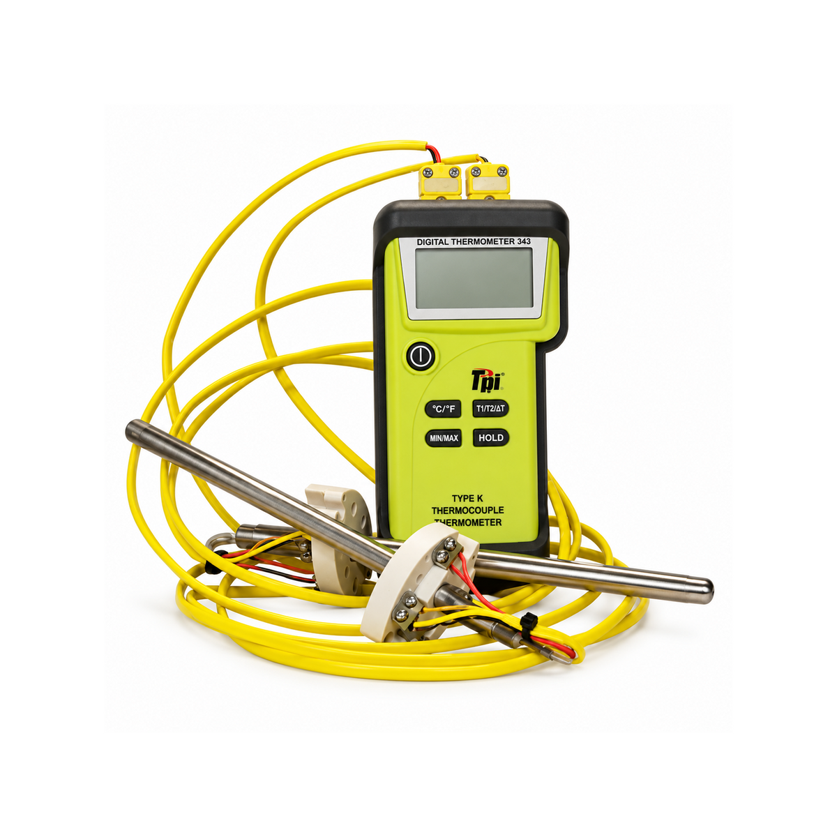 TPI 343 Digital Pyrometer w/ K-Type Thermocouple - Kiln Frog