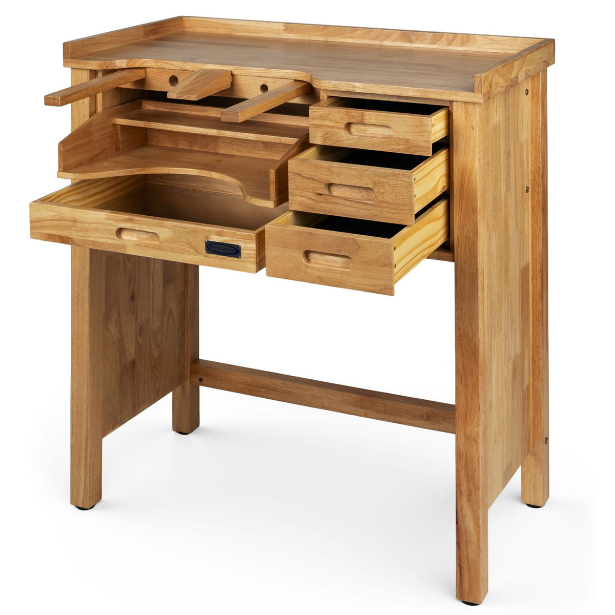 Classic Jewelers Work Bench, Premium Grade, Hardwood - Kiln Frog