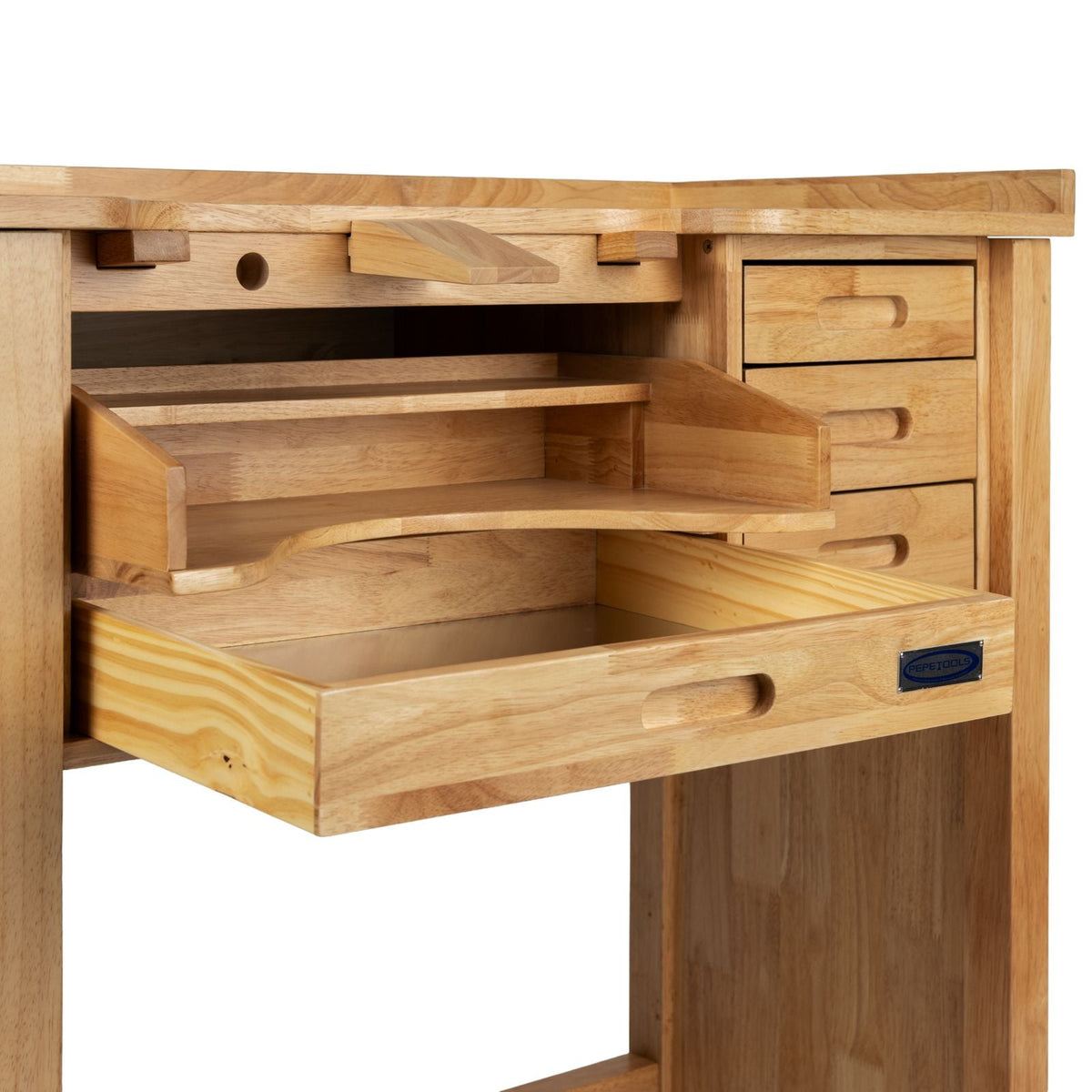 Classic Jewelers Work Bench, Premium Grade, Hardwood - Kiln Frog