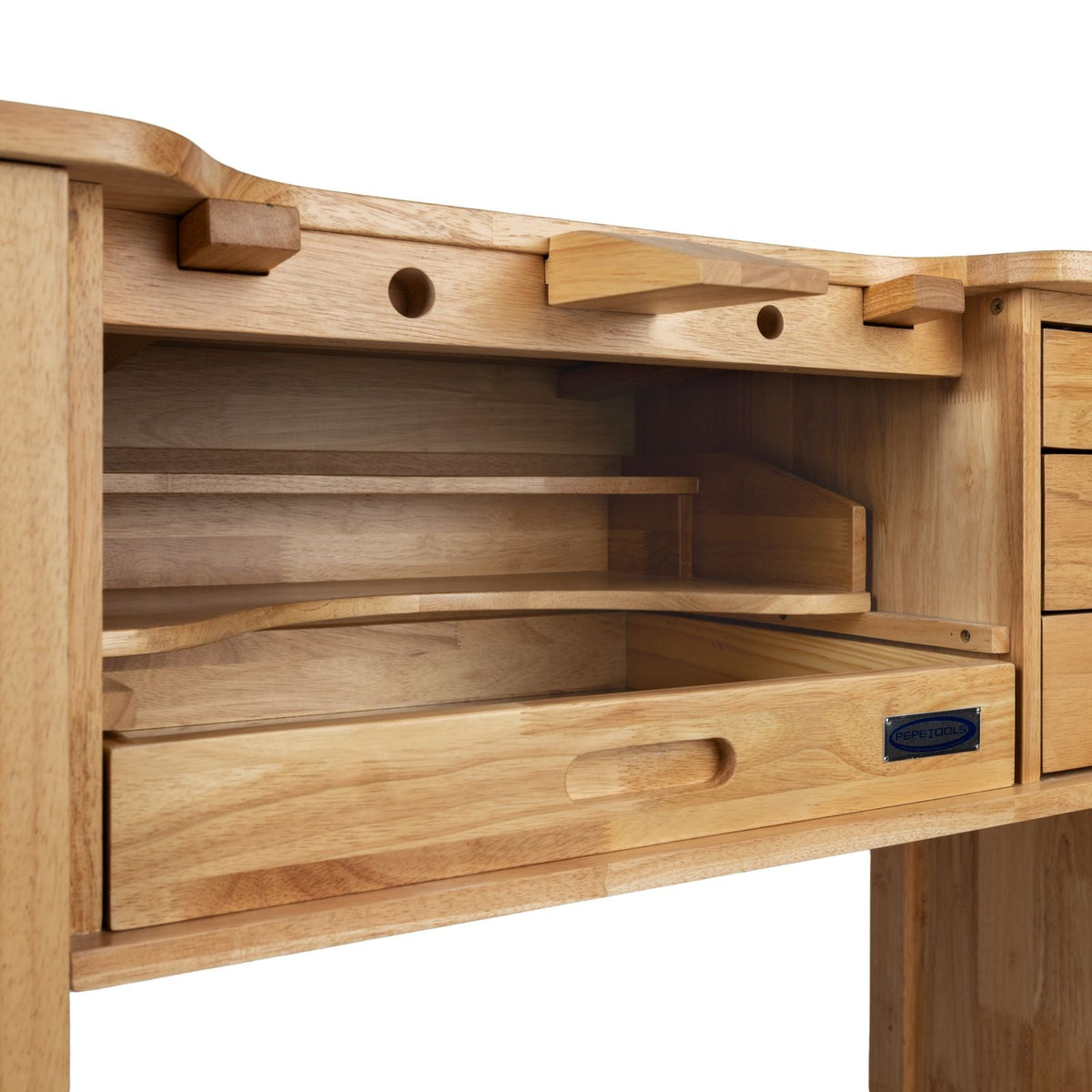 Classic Jewelers Work Bench, Premium Grade, Hardwood - Kiln Frog
