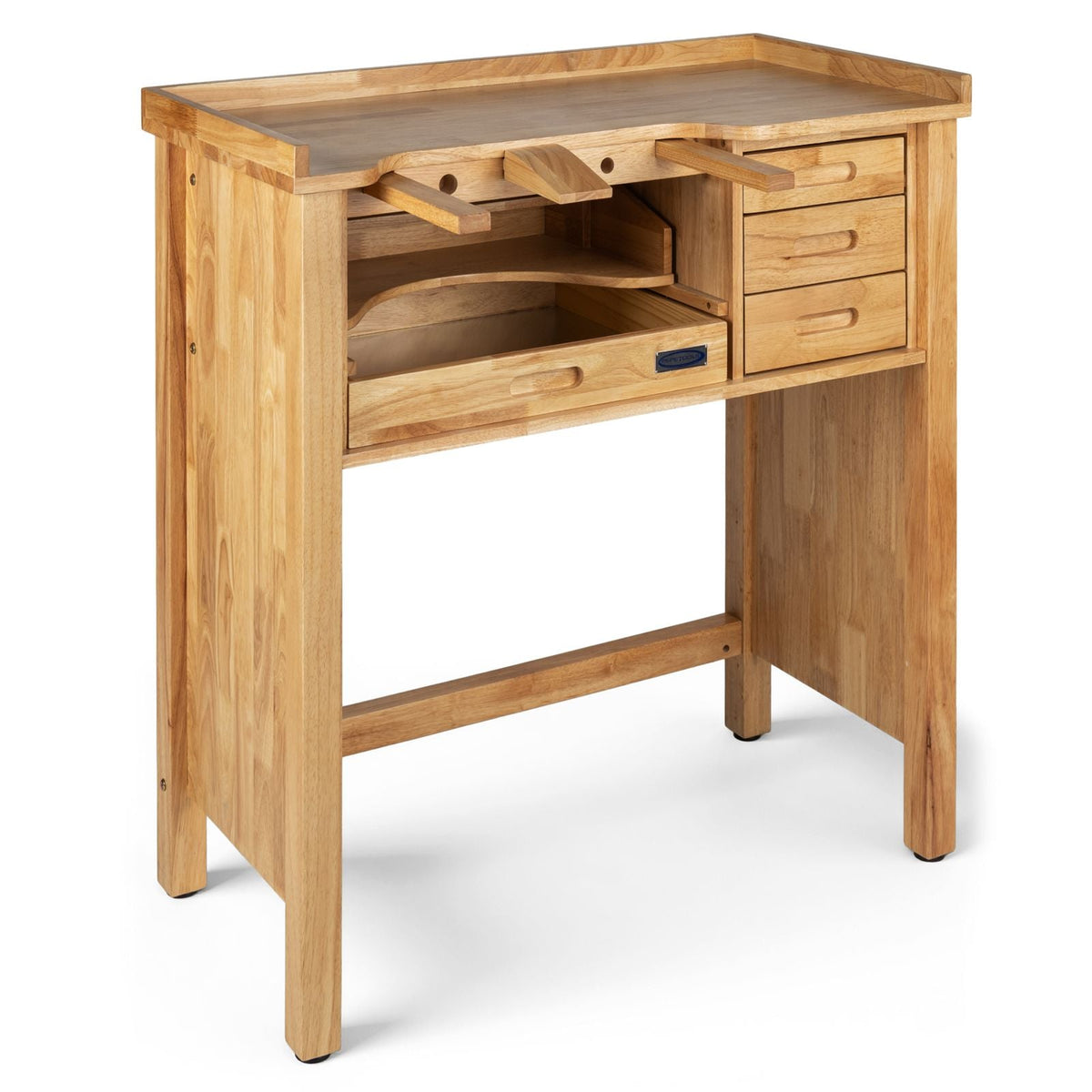 Classic Jewelers Work Bench, Premium Grade, Hardwood - Kiln Frog